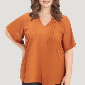 BloomChic Orange Top Sz 14-16 NWT